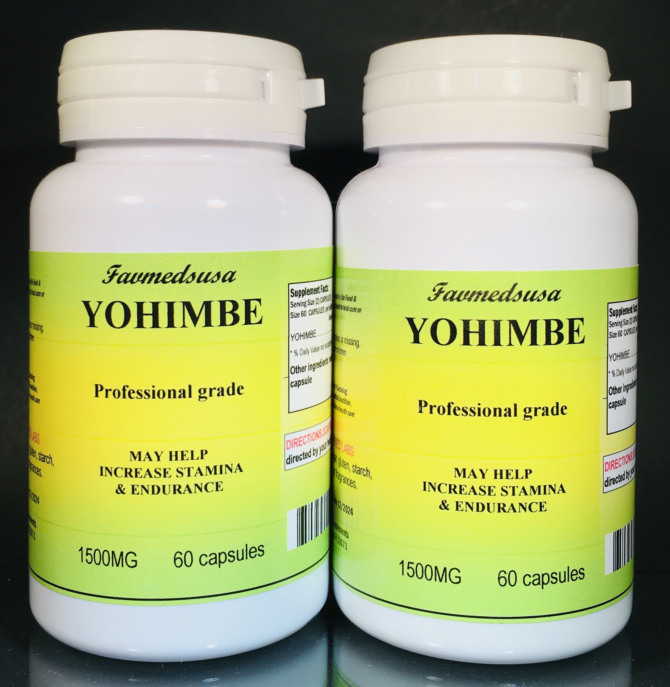 Yohimbe 1500mg - 120 (2x60) capsules